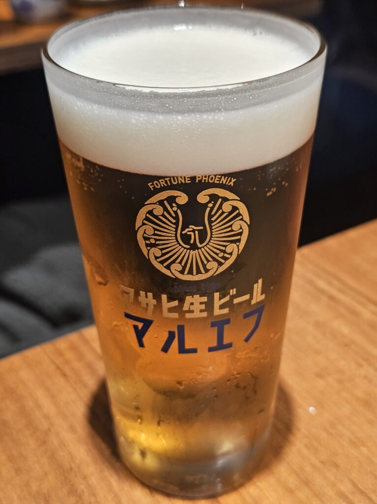 肉のウヱキの生ビール
